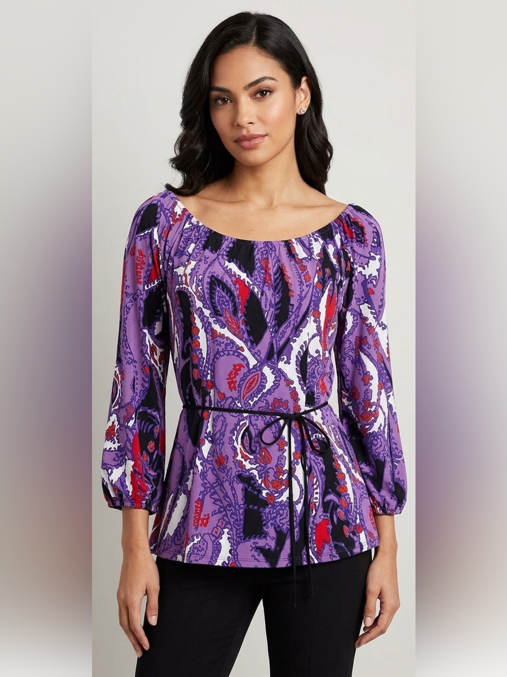 TAHARI || woman’s long sleeve blouse Sz Small